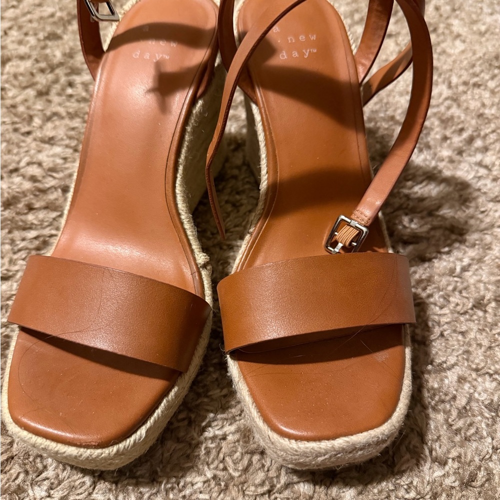 A New Day Women's Brown Espadrille Sandals